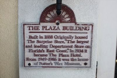 The Plaza Building Marker. Click for full size. The Plaza Building Marker image. Click for full size.