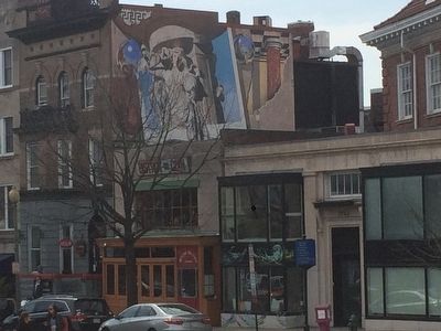 Mural at 1736 Connecticut Ave. mentioned in marker text. image. Click for full size.
