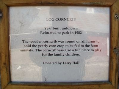 Log Corncrib Marker. Click for full size. Log Corncrib Marker image. Click for full size.