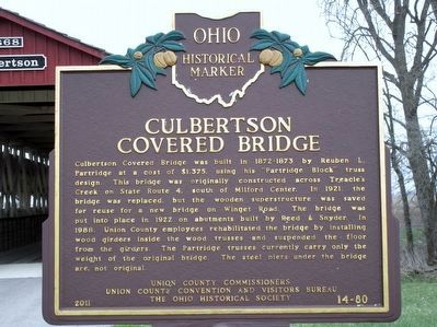 Culbertson Covered Bridge Marker image. Click for full size.