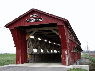 Culbertson Covered Bridge Marker. Click for full size. Culbertson Covered Bridge Marker image. Click for full size.