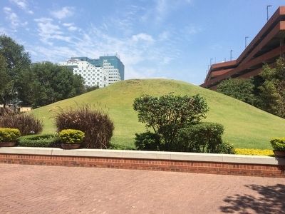 A Mayan temple mound, inside the grounds of the museum. image. Click for full size.