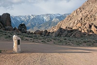 Alabama Hills in the Foreground and Sierra Nevada in the Background image. Click for full size.