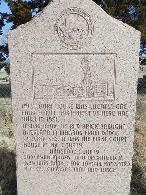 Site of Hansford County Courthouse Marker image. Click for full size.