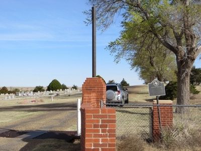 Hansford Cemetery Marker. Click for full size. Hansford Cemetery Marker image. Click for full size.