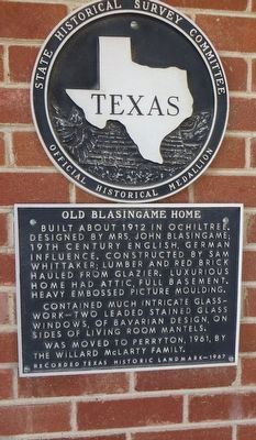 Old Blasingame Home Marker image. Click for full size.