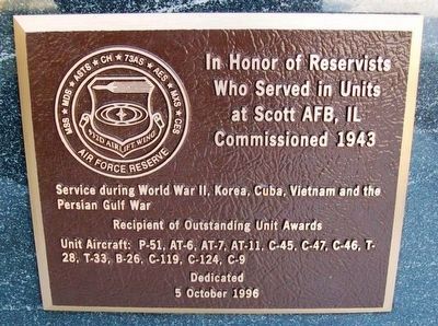 932nd Airlift Wing, Air Force Reserve Marker image. Click for full size.