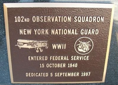 102nd Observation Squadron Marker image. Click for full size.