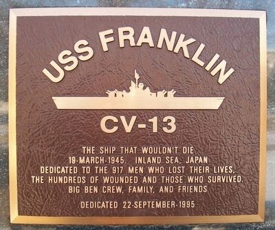 USS Franklin CV-13 Marker image. Click for full size.