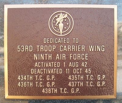 53rd Troop Carrier Wing Marker. Click for full size. 53rd Troop Carrier Wing Marker image. Click for full size.