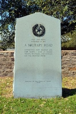A Military Road (Fort Belknap - Fort Worth) Marker image. Click for full size.