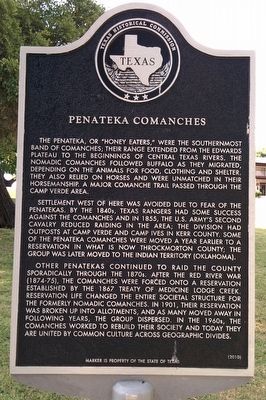 Penateka Comanches Marker. Click for full size. Penateka Comanches Marker image. Click for full size.