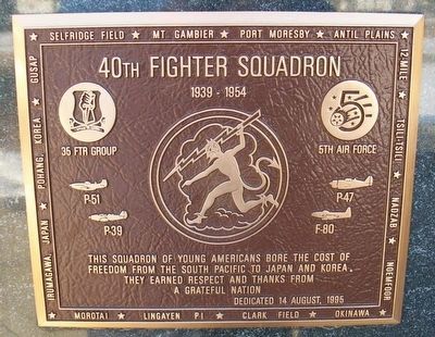 40th Fighter Squadron Marker image. Click for full size.