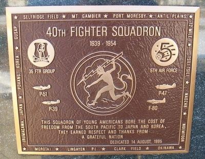 40th Fighter Squadron Marker image. Click for full size.