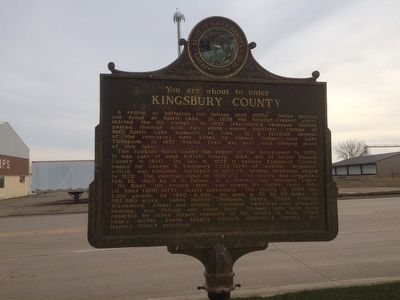 Kingsbury County South Dakota Marker image. Click for full size.