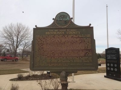 Brookings County South Dakota Marker. Click for full size. Brookings County South Dakota Marker image. Click for full size.