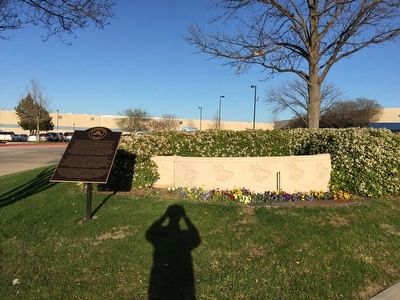 Arlington Downs Racetrack Marker and Fountain image. Click for full size.