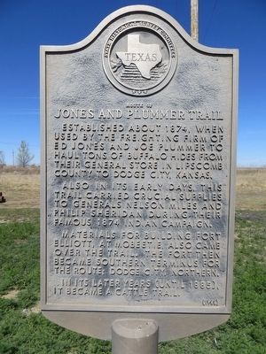 Route of Jones & Plummer Trail Marker. Click for full size. Route of Jones & Plummer Trail Marker image. Click for full size.