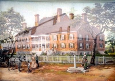 Chancellorsville Inn-painting on marker image. Click for full size.