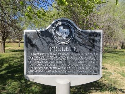 Follett Marker. Click for full size. Follett Marker image. Click for full size.