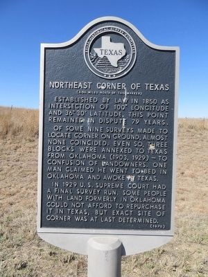 Northeast Corner of Texas Marker image. Click for full size.
