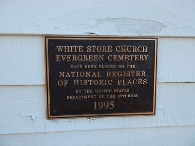 White Store Church Marker. Click for full size. White Store Church Marker image. Click for full size.