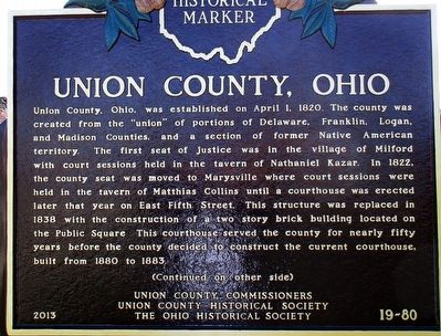 Union County, Ohio Marker image. Click for full size.
