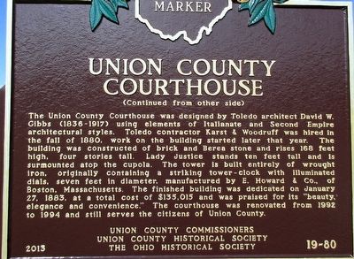 Union County, Ohio Marker image. Click for full size.