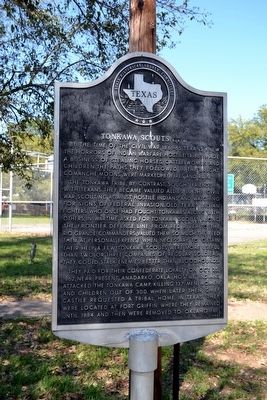 Tonkawa Scouts, C.S.A. Marker image. Click for full size.