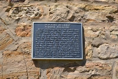 Old Fort Belknap Powder Magazine Marker image. Click for full size.