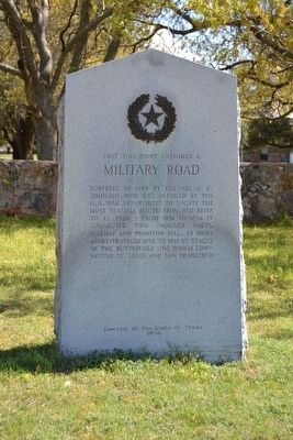 Military Road (Fort Belknap - Fort Phantom Hill) Marker image. Click for full size.