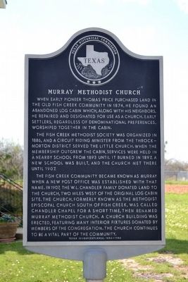 Murray Methodist Church Marker image. Click for full size.
