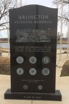 Arlington Veterans Memorial Marker image. Click for full size.