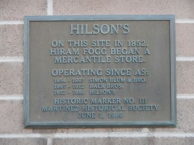 Hilson's Marker. Click for full size. Hilson's Marker image. Click for full size.