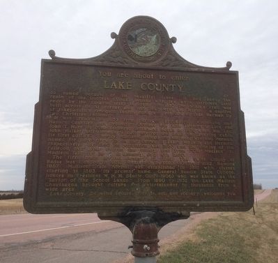Lake County South Dakota Marker image. Click for full size.