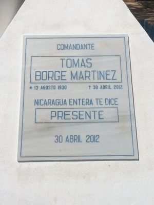 Tomb of Tomas Borge Martinez Marker image. Click for full size.