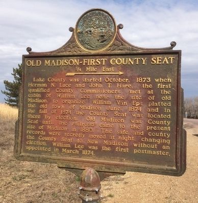 Old Madison – First County Seat Marker image. Click for full size.