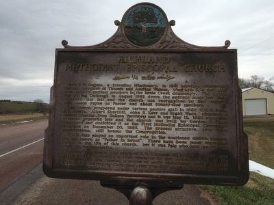 Richland Methodist Episcopal Church Marker. Click for full size. Richland Methodist Episcopal Church Marker image. Click for full size.