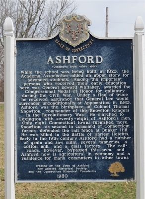Ashford Marker. Click for full size. Ashford Marker image. Click for full size.