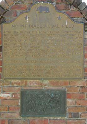 Mount Diablo Coal Field Marker image. Click for full size.