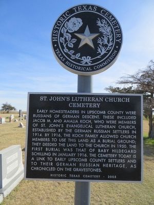 St. John's Lutheran Church Cemetery Marker image. Click for full size.