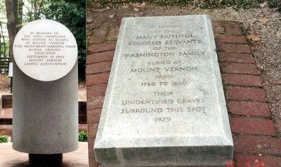 Slavery at Mount Vernon. Click for full size. Slavery at Mount Vernon image. Click for full size.