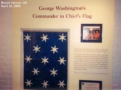 Inside the Mansion-George Washington's Commander in Chief's Flag image. Click for full size.
