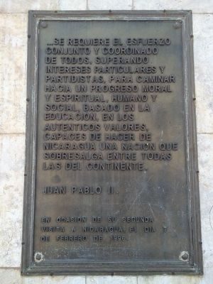 Visits of Pope John Paul II to Nicaragua Marker image. Click for full size.