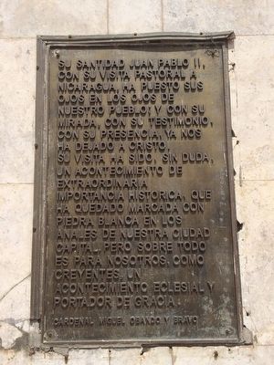 Visits of Pope John Paul II to Nicaragua Marker image. Click for full size.