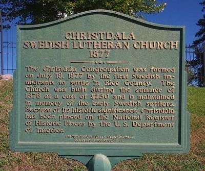Christdala Swedish Lutheran Church 1877 Marker. Click for full size. Christdala Swedish Lutheran Church 1877 Marker image. Click for full size.