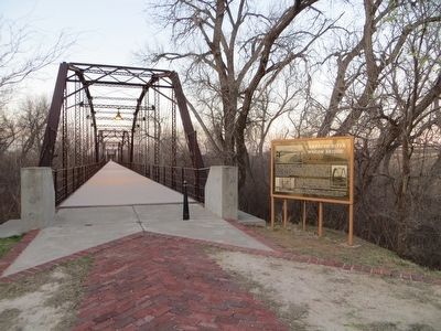 Canadian River Wagon Bridge Marker image. Click for full size.