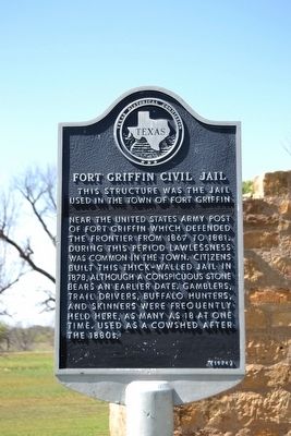 Fort Griffin Civil Jail Marker image. Click for full size.