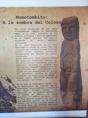 Example of stone carvings from Momotombito Island found by Squier. image. Click for full size.