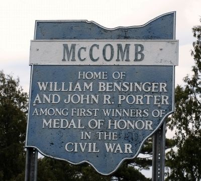 The Village of McComb Marker image. Click for full size.